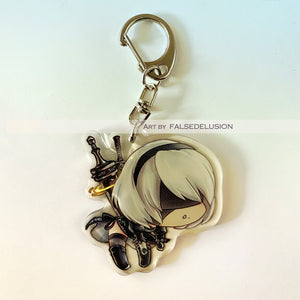 NieR Automata 2B Keychains